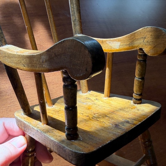 Mini Wooden Rocking Chair Decor - Picture 8 of 8